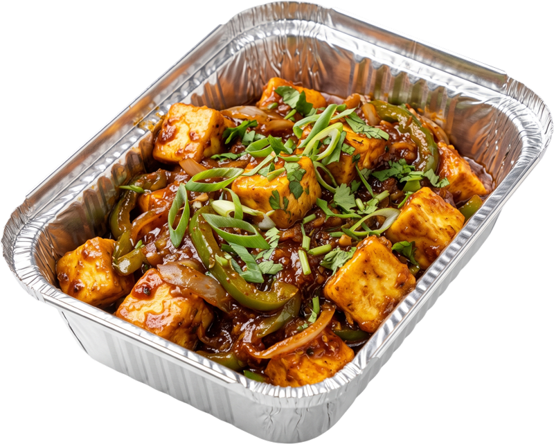 Small party tray with Indian curry